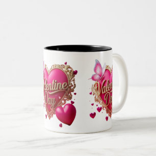 Caneca De Café Em Dois Tons Dia de os namorados Amor Fresco Diário