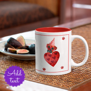 Caneca De Café Em Dois Tons Dia de os namorados Boxer Dift Dog Coffee De Dois