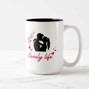 Caneca De Café Em Dois Tons Dia de os namorados coxa
