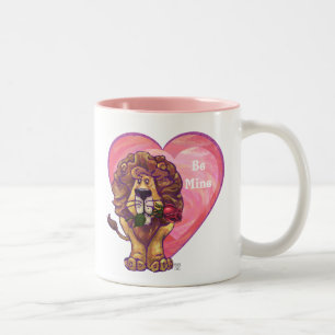 Caneca De Café Em Dois Tons Dia de os namorados de leão