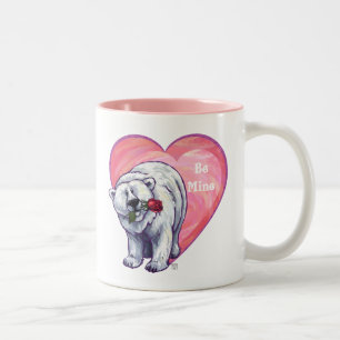 Caneca De Café Em Dois Tons Dia de os namorados de Urso Polar