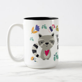 Caneca De Café Em Dois Tons Dia de os namorados Funny Raccoon Gift