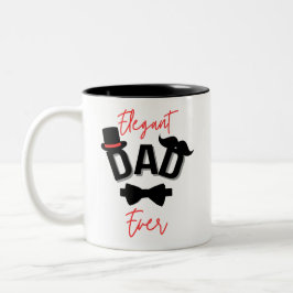 Caneca De Café Em Dois Tons Dia de os pais Elegante