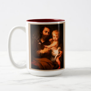 Caneca De Café Em Dois Tons Dia de os pais Joseph de Santo personalizável