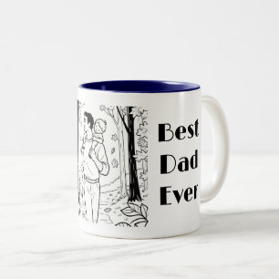 Caneca De Café Em Dois Tons Dia de os pais - Melhor Pai do Typo de Fotografias