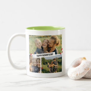 Caneca De Café Em Dois Tons Dia de os pais Personalizado Família Fotografia Co