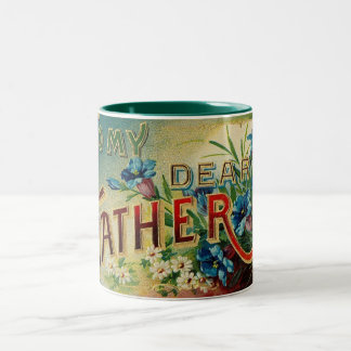 Caneca De Café Em Dois Tons Dia de os pais Vintage Meu Querido Pai