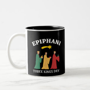 Caneca De Café Em Dois Tons Dia de Reis Magos da Epifania