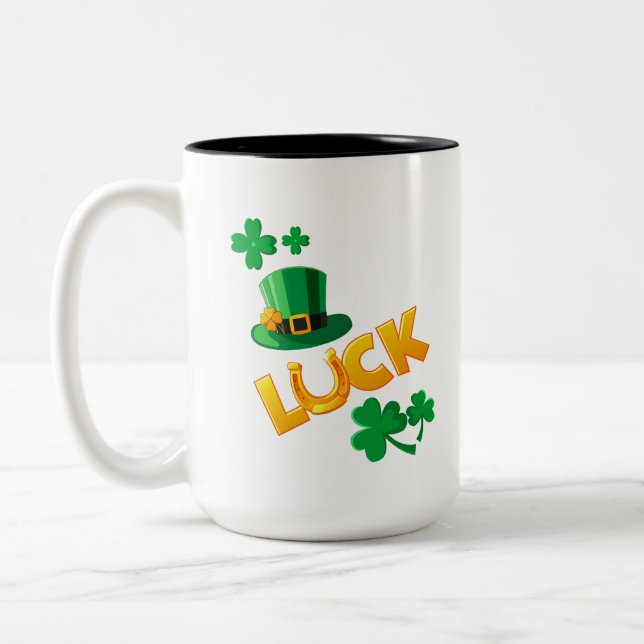 CANECA DE CAFÉ EM DOIS TONS DIA DE SÃO PATRÍCIO (Esquerda)