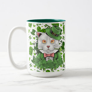 CANECA DE CAFÉ EM DOIS TONS DIA DE SÃO PATRÍCIO