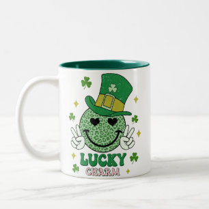 Caneca De Café Em Dois Tons Dia de São Patrício Sortudo de Charm