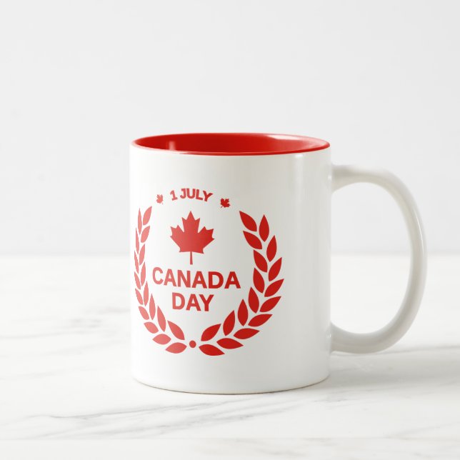 Caneca De Café Em Dois Tons Dia do Canadá/1º de julho de 1rua (Direita)