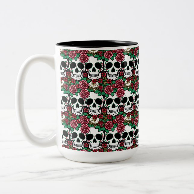 Caneca De Café Em Dois Tons Dia do Design Morto - Halloween (Esquerda)