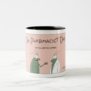 Caneca De Café Em Dois Tons Dia do Farmacêutico