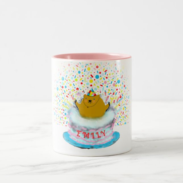 Caneca De Café Em Dois Tons Dia do Groundhog (Centro)