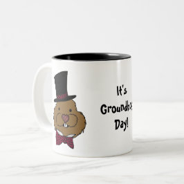 Caneca De Café Em Dois Tons Dia do Groundhog | Torneio do Arco Superior Hat