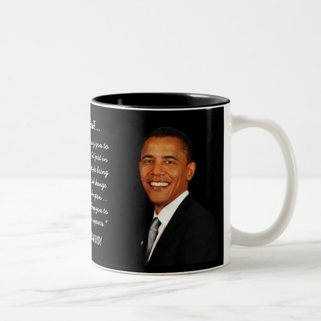 Caneca De Café Em Dois Tons Dia do Presidente Barack Obama 2009 (Direita)
