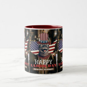 Caneca De Café Em Dois Tons Dia do Trabalho do Trabalhador Elegante Solidaried