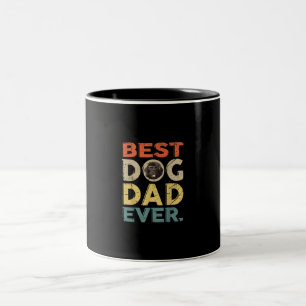 Caneca De Café Em Dois Tons Dia dos melhores Pais de cães da Terra Nova