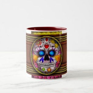 Caneca De Café Em Dois Tons Dia dos Mortos - Máscara da Morte