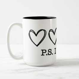 Caneca De Café Em Dois Tons Dia dos Namorados Dia dos Namorados Coração Roxo