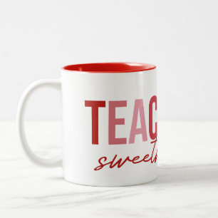 Caneca De Café Em Dois Tons Dia dos Namorados Ensinando Namorados Desde Ano