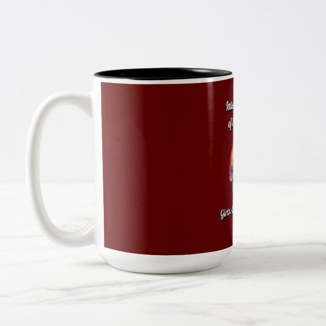 Caneca De Café Em Dois Tons Dia Internacional da Rapariga, persiga os seus son (Esquerda)