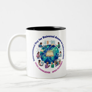 Caneca De Café Em Dois Tons Dia Internacional do Acesso Universal à Informação