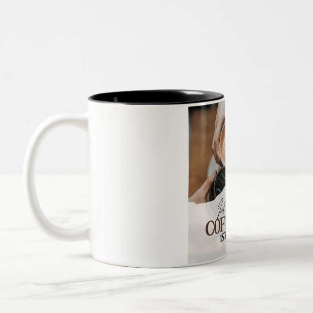 Caneca De Café Em Dois Tons Dia Internacional do Café+ (Esquerda)