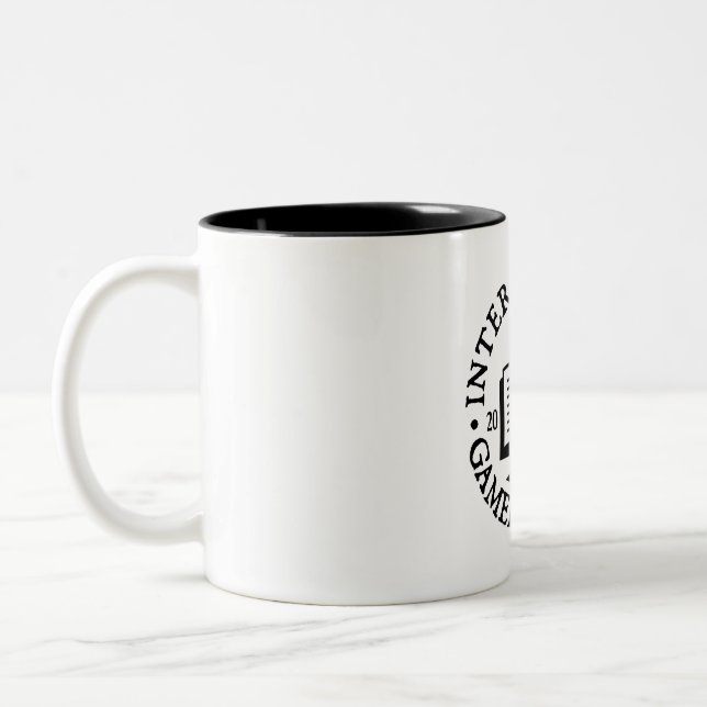 Caneca De Café Em Dois Tons Dia Internacional do Gamebook - Mug de Dois Tonela (Esquerda)