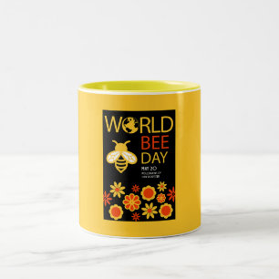 Caneca De Café Em Dois Tons Dia Mundial do Mel 20 de maio