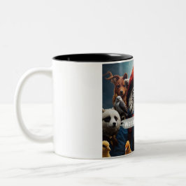 Caneca De Café Em Dois Tons Dia Mundial dos Animais
