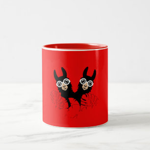 Caneca De Café Em Dois Tons Dia Nacional do Gêmeo Llama Alpaca 18 de dezembro