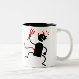 Caneca De Café Em Dois Tons Diabo