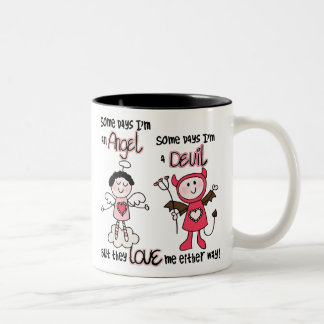 Caneca De Café Em Dois Tons Diabo do anjo
