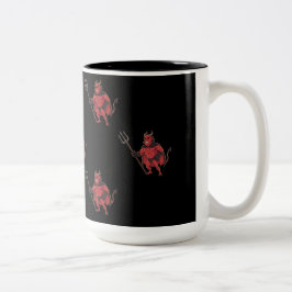Caneca De Café Em Dois Tons Diabo Vermelho