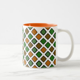 Caneca De Café Em Dois Tons DIAG SQUARES laranja