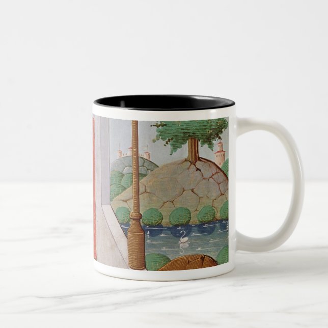 Caneca De Café Em Dois Tons Diálogo entre Boethius e filosofia (Direita)