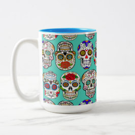Caneca De Café Em Dois Tons Diâmetro de los Muertos (dia do morto)