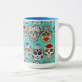 Caneca De Café Em Dois Tons Diâmetro de los Muertos (dia do morto)