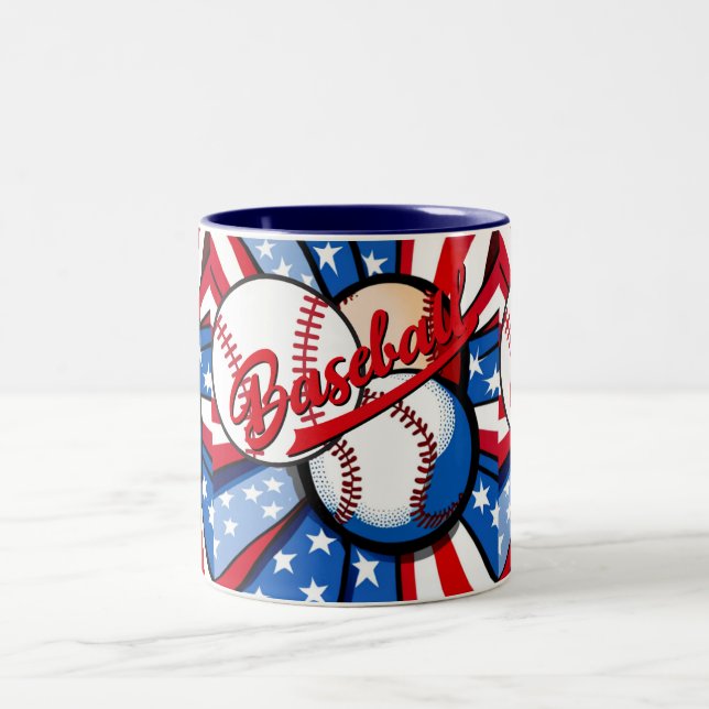 Caneca De Café Em Dois Tons Dias de Baseball (Centro)