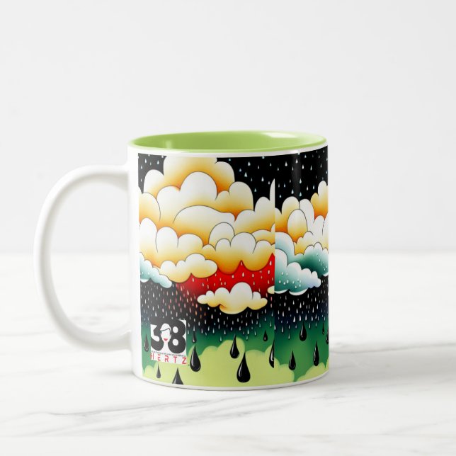Caneca De Café Em Dois Tons Dias de Chuva (Esquerda)