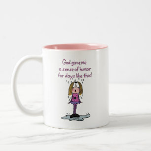 Caneca De Café Em Dois Tons Dias de Chuva