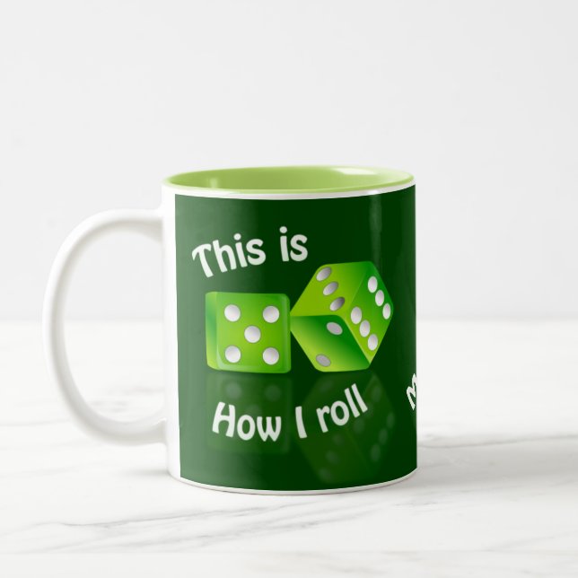 Caneca De Café Em Dois Tons DICES: nome personalizado de jogos de apostas (Esquerda)