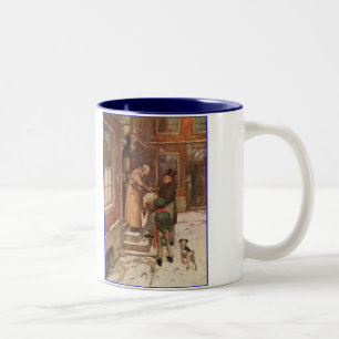 Caneca De Café Em Dois Tons Dickens o ganso de um Scrooge da canção de natal