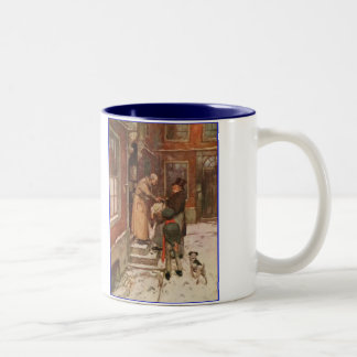 Caneca De Café Em Dois Tons Dickens o ganso de um Scrooge da canção de natal