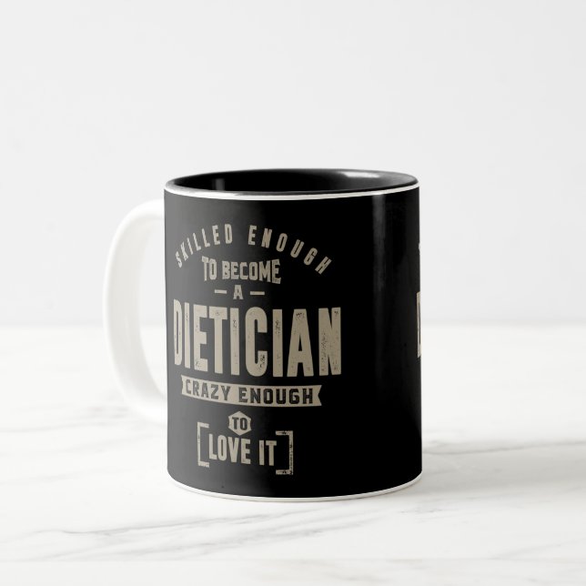 Caneca De Café Em Dois Tons Dieticiano (Frente Esquerda)