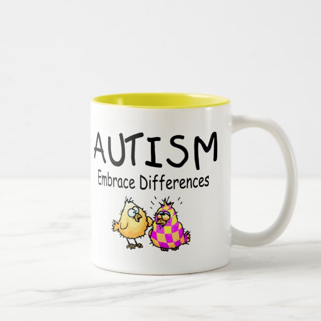 Caneca De Café Em Dois Tons Diferenças do abraço (PY) (Direita)