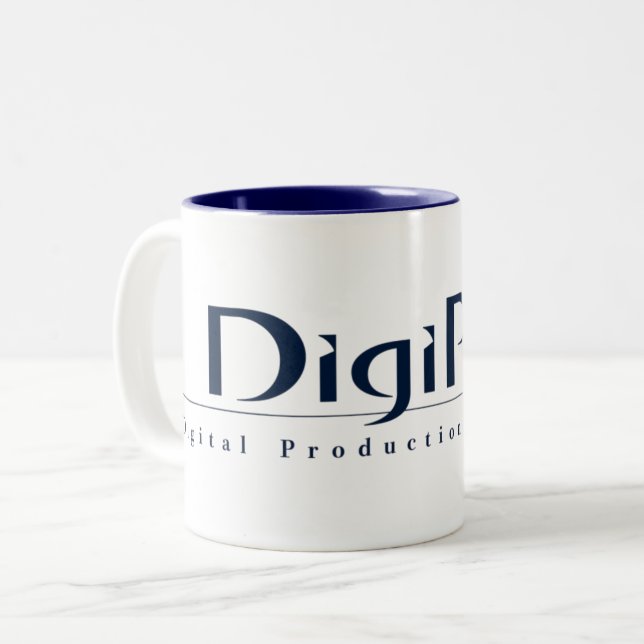 Caneca De Café Em Dois Tons DigiPro_Logo_Mug (Frente Esquerda)
