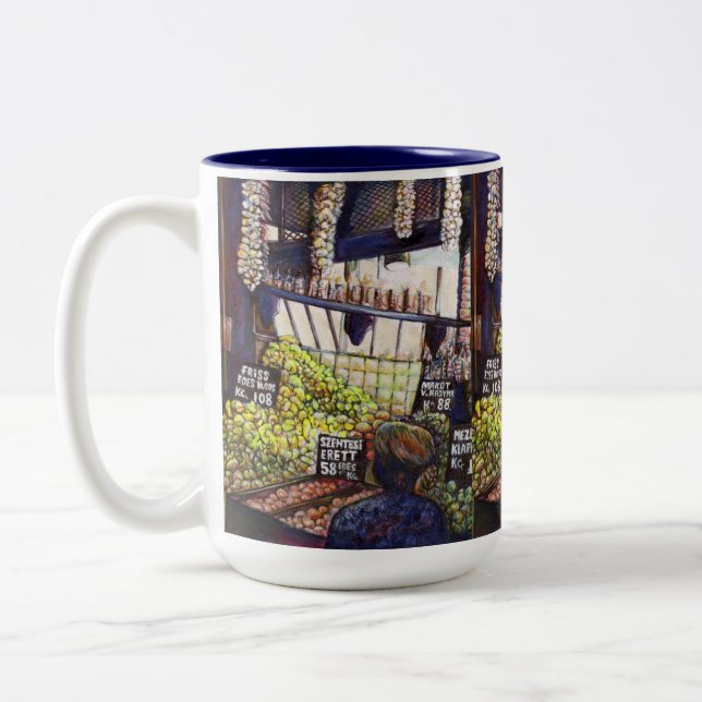 Caneca De Café Em Dois Tons Dimensões da curiosidade (Esquerda)